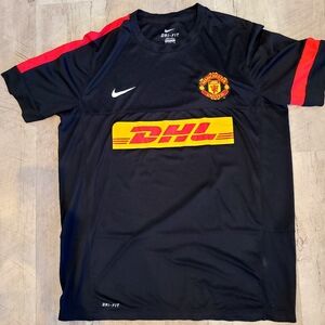 Nike Black and Red Manchester United Jersey